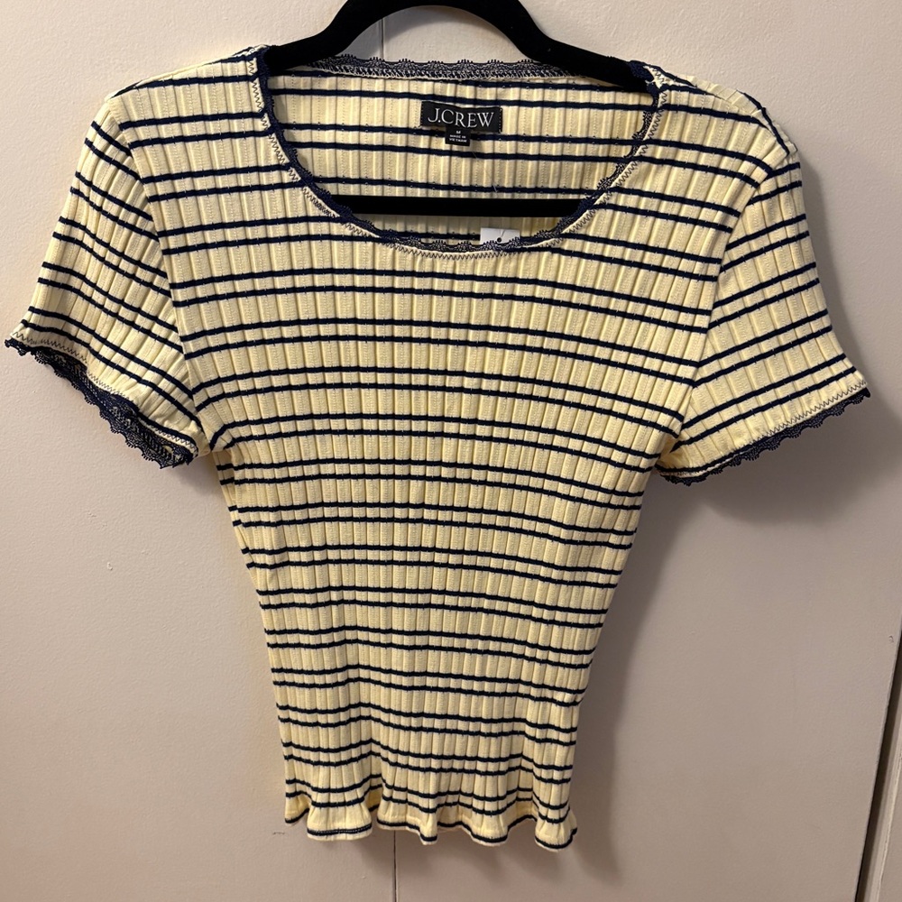 NWT J. Crew Pointelle Short-Sleeve T-Shirt